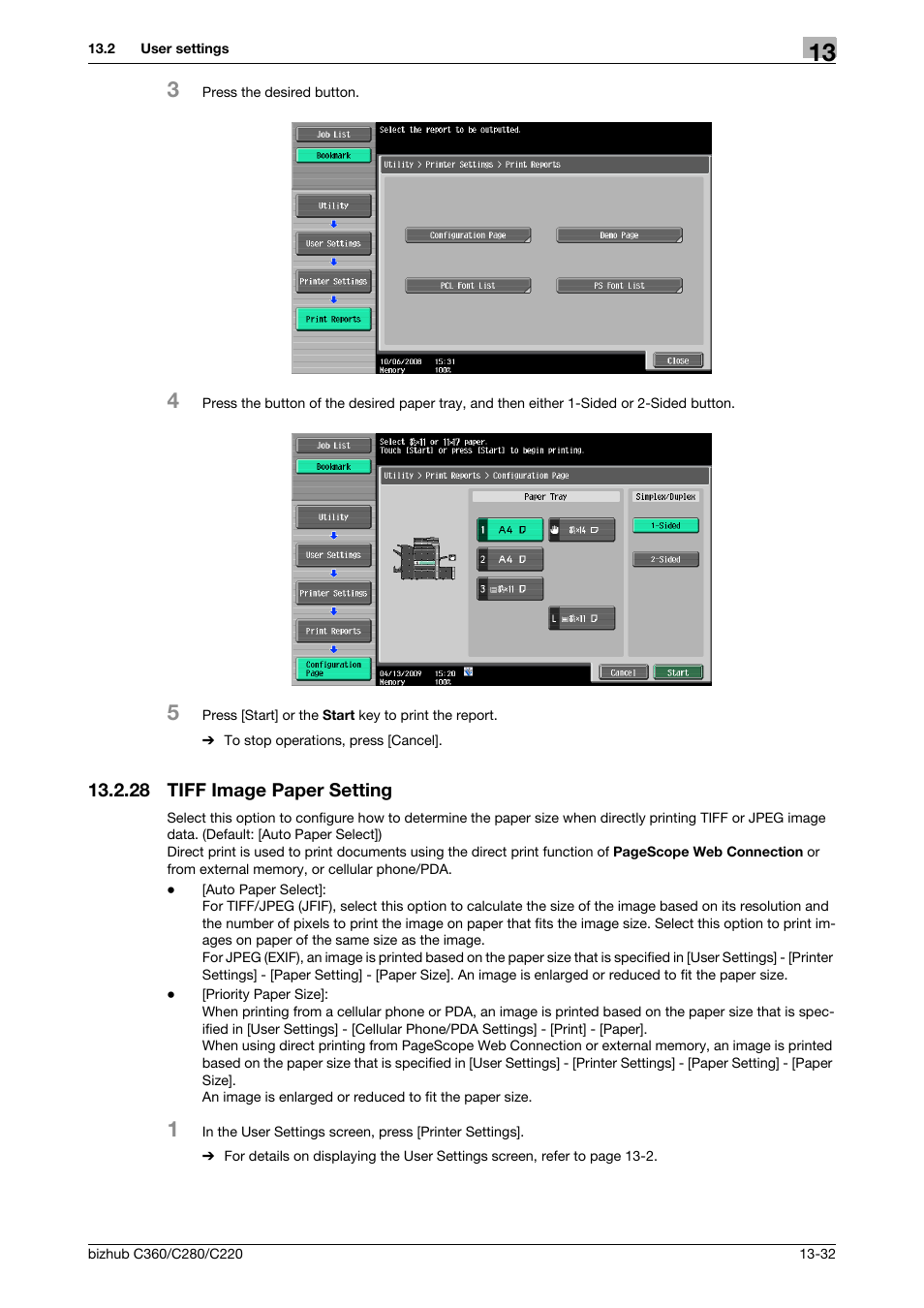 28 tiff image paper setting, Tiff image paper setting -32 | Konica Minolta BIZHUB C360 User Manual | Page 224 / 311