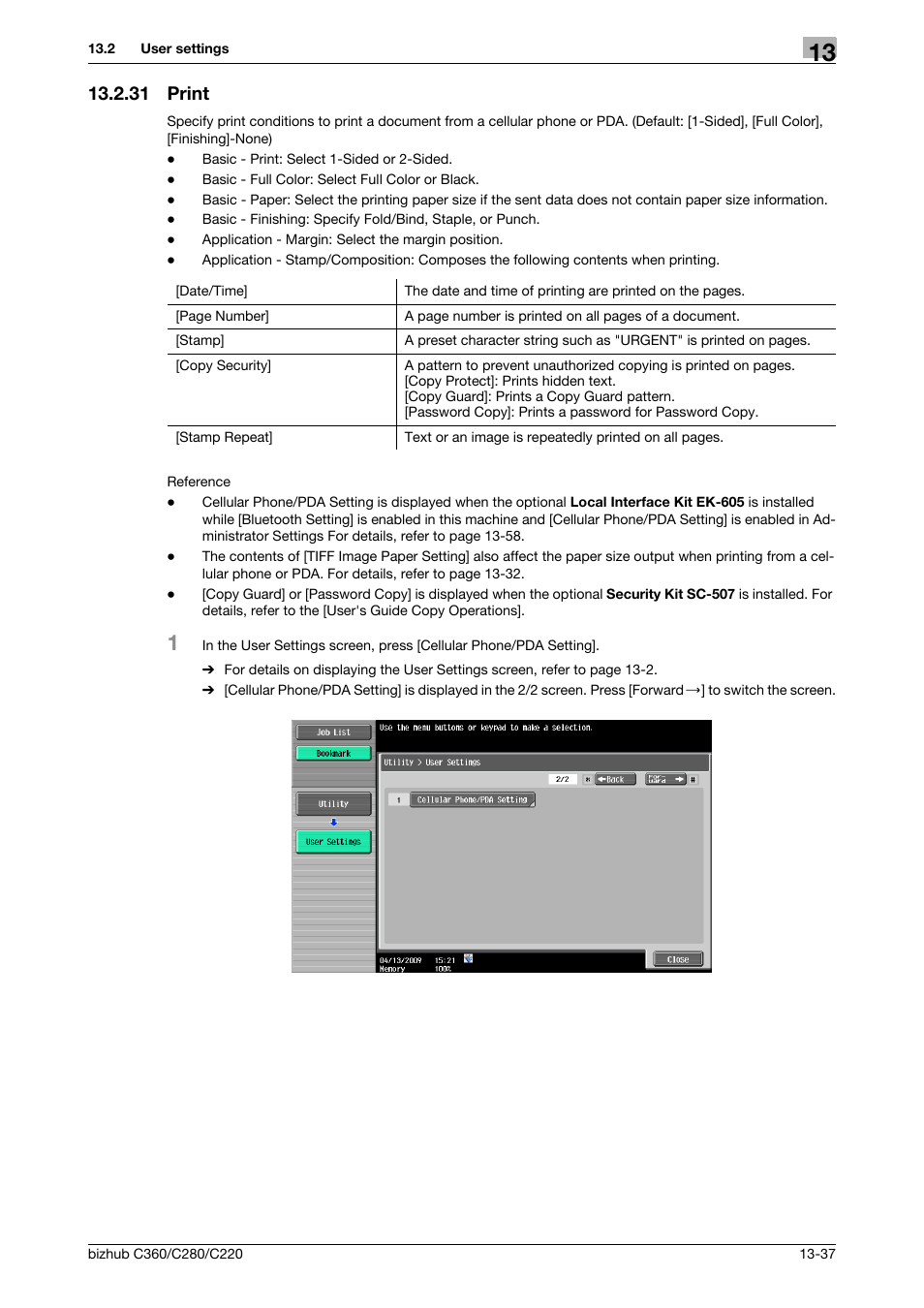 31 print, Print -37 | Konica Minolta BIZHUB C360 User Manual | Page 229 / 311