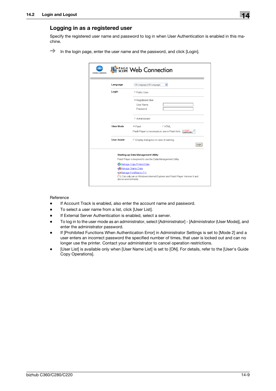 Logging in as a registered user, Logging in as a registered user -9 | Konica Minolta BIZHUB C360 User Manual | Page 262 / 311