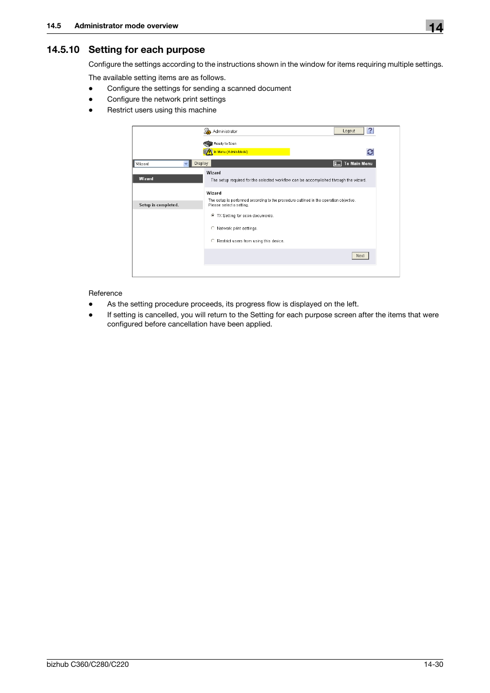 10 setting for each purpose, Setting for each purpose -30 | Konica Minolta BIZHUB C360 User Manual | Page 283 / 311
