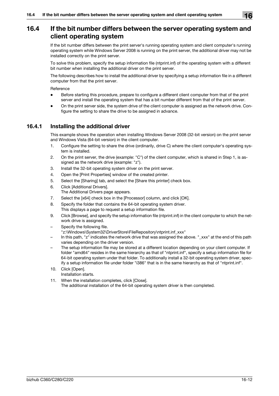 1 installing the additional driver, Installing the additional driver -12 | Konica Minolta BIZHUB C360 User Manual | Page 300 / 311