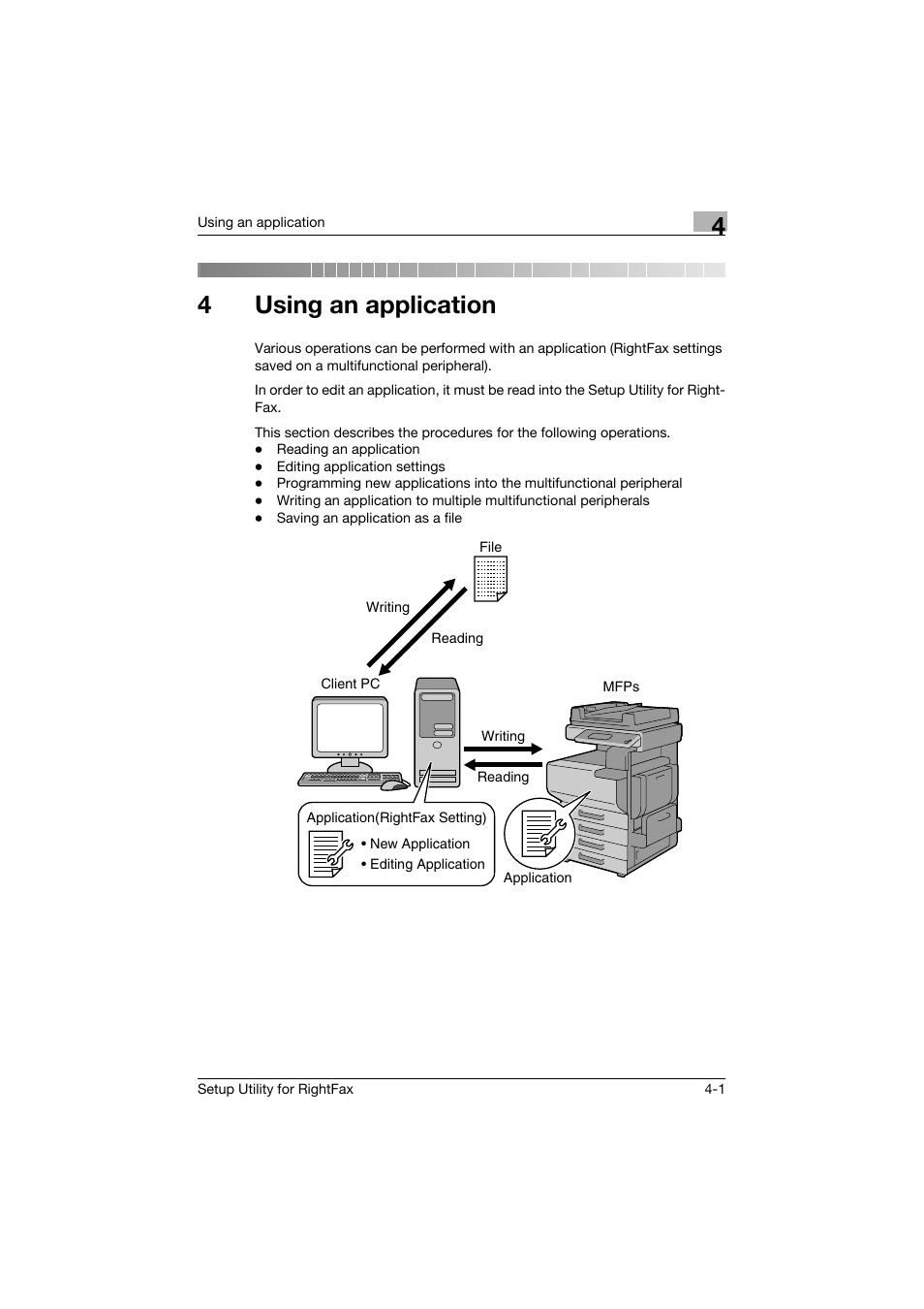 4 using an application, Using an application, 4using an application | Konica Minolta bizhub 751 User Manual | Page 15 / 65