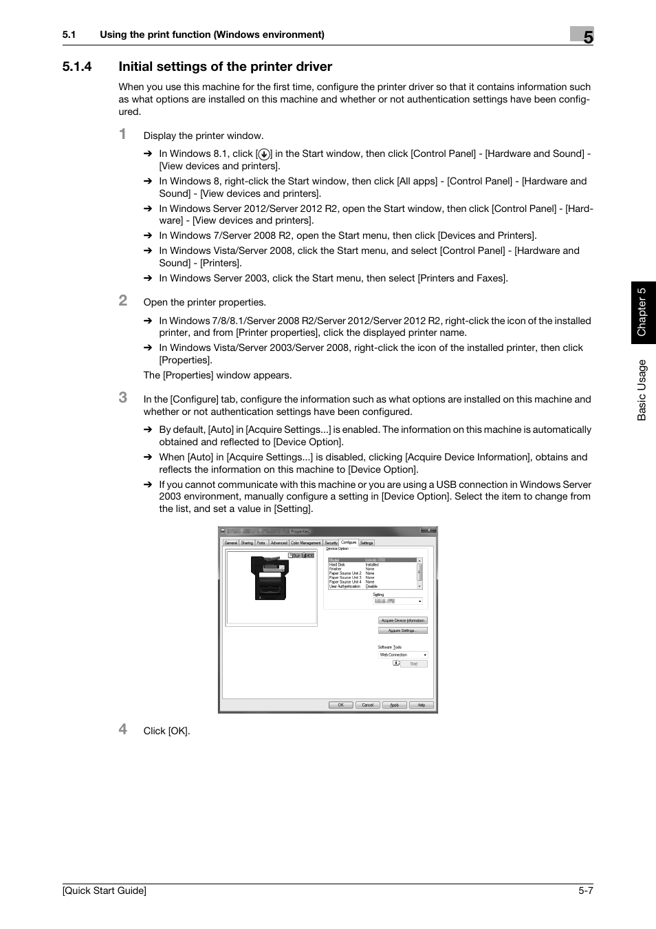 4 initial settings of the printer driver, Initial settings of the printer driver -7 | Konica Minolta bizhub 4750 User Manual | Page 42 / 62