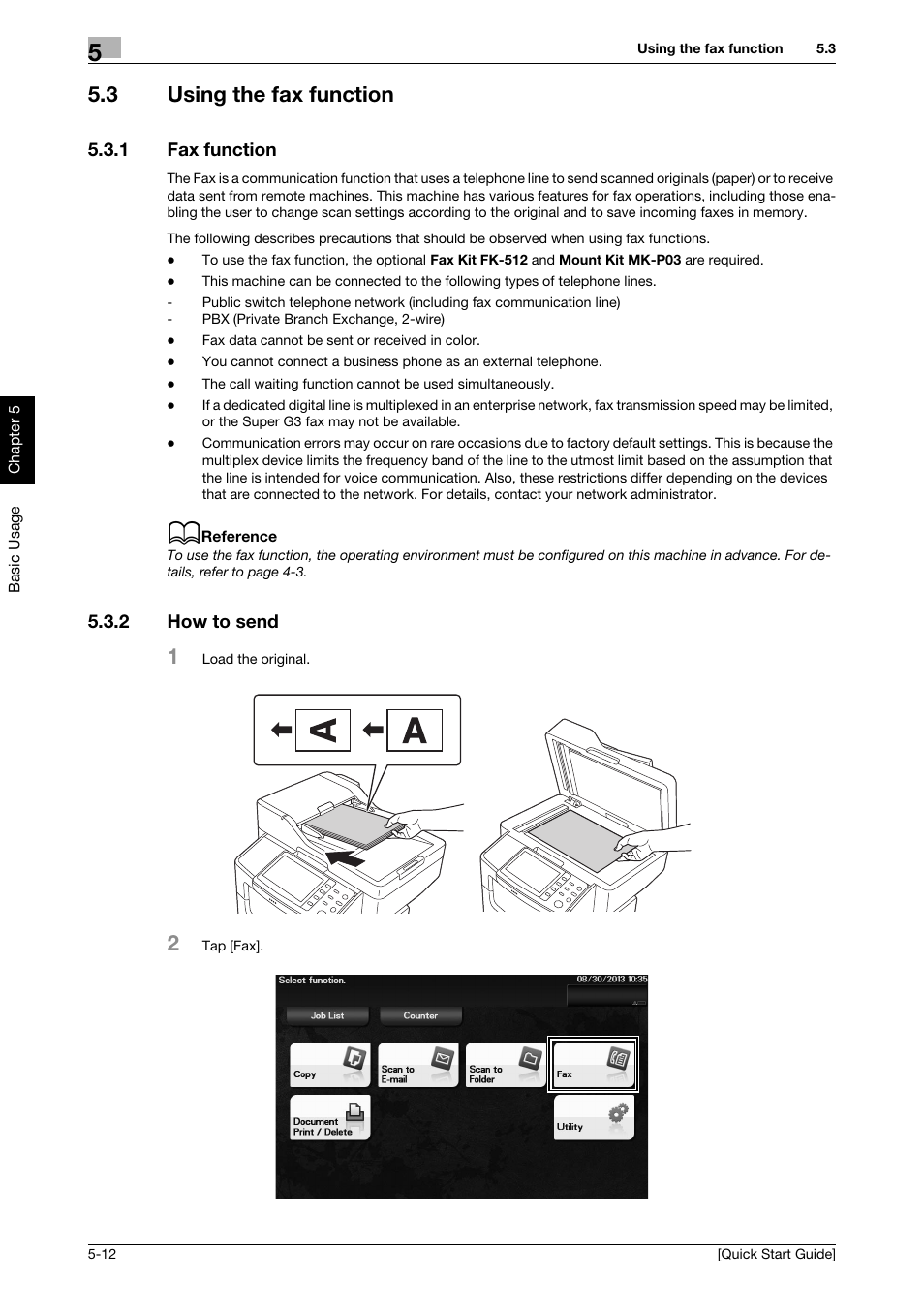 3 using the fax function, 1 fax function, 2 how to send | Using the fax function -12, Fax function -12, How to send -12 | Konica Minolta bizhub 4750 User Manual | Page 47 / 62