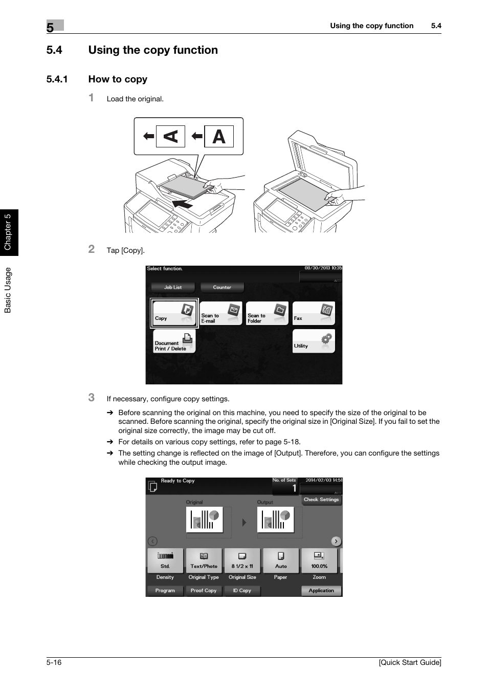 4 using the copy function, 1 how to copy, Using the copy function -16 | How to copy -16 | Konica Minolta bizhub 4750 User Manual | Page 51 / 62