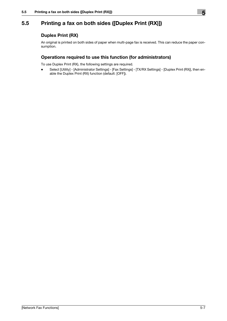 Duplex print (rx) | Konica Minolta bizhub C3350 User Manual | Page 32 / 42