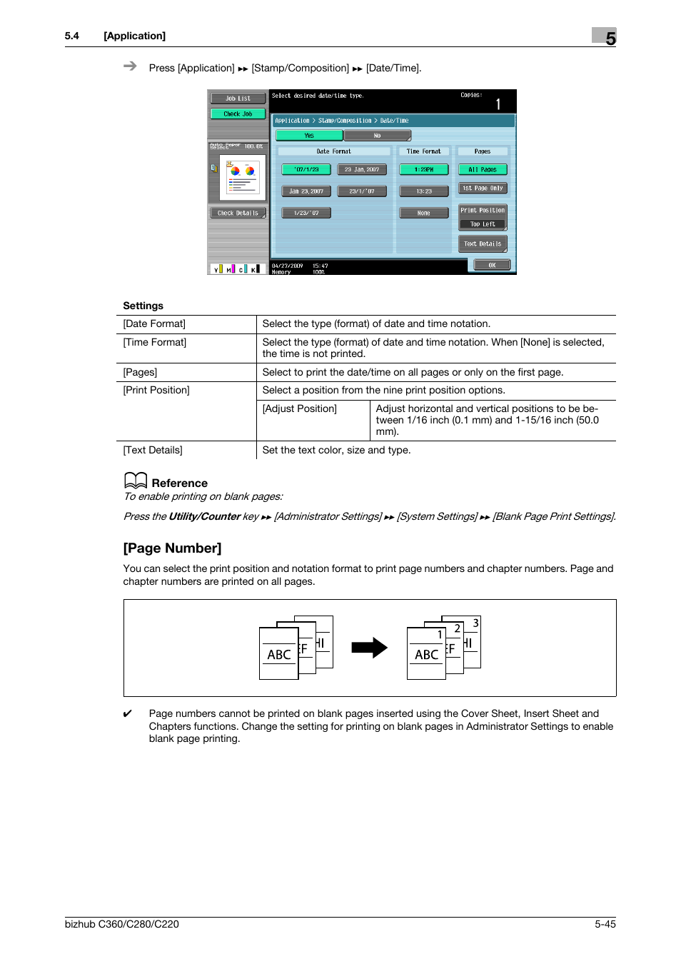 Page number | Konica Minolta BIZHUB C360 User Manual | Page 102 / 285
