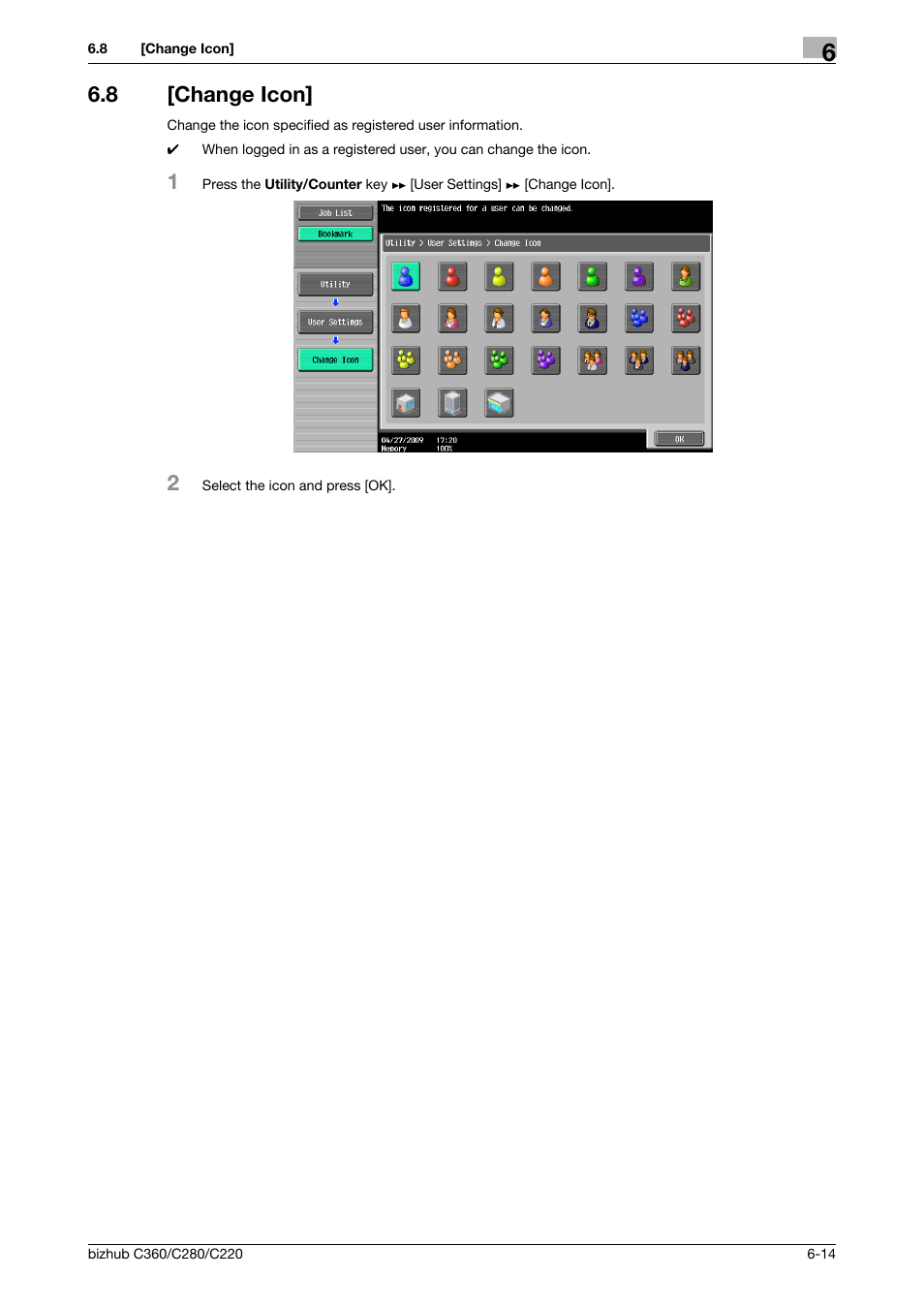 8 [change icon, Change icon] -14 | Konica Minolta BIZHUB C360 User Manual | Page 134 / 285
