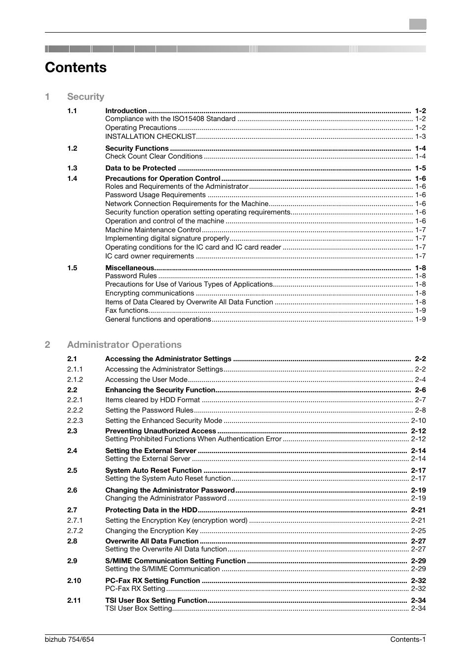 Konica Minolta bizhub 754 User Manual | Page 2 / 59