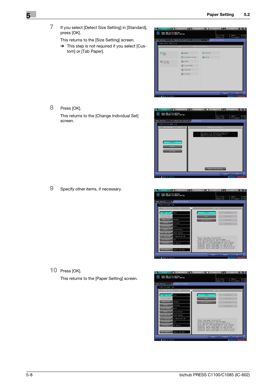 Konica Minolta bizhub PRESS C1085 User Manual | Page 44 / 130