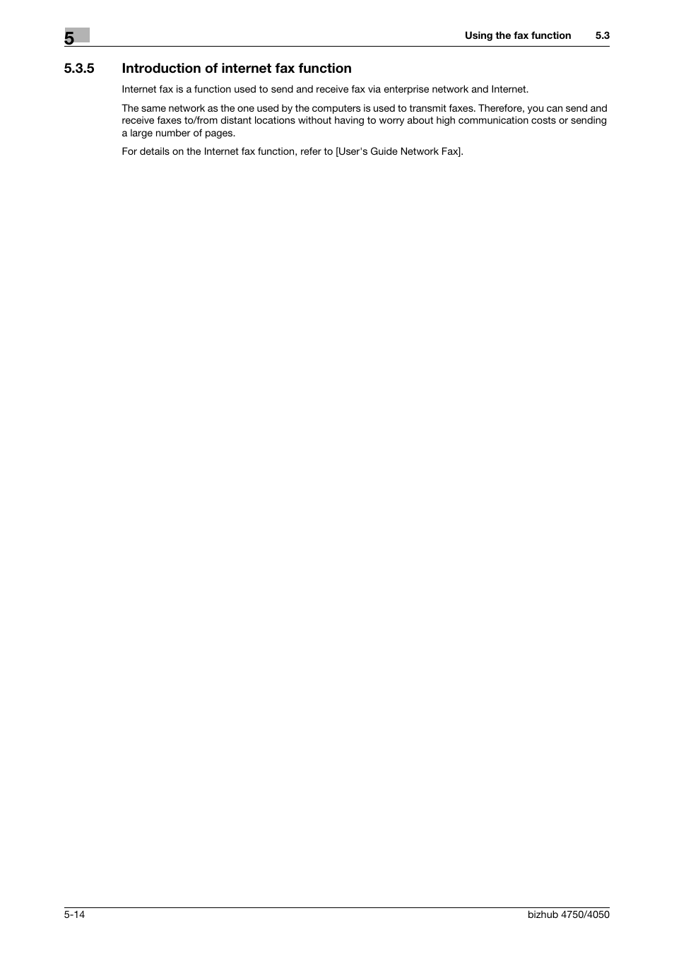 5 introduction of internet fax function, Introduction of internet fax function -14 | Konica Minolta bizhub 4050 User Manual | Page 56 / 70