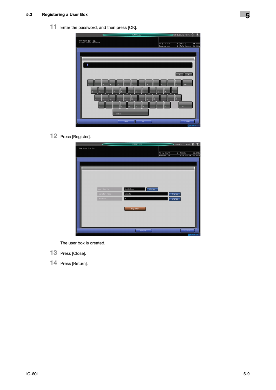 Konica Minolta IC-601 User Manual | Page 49 / 123