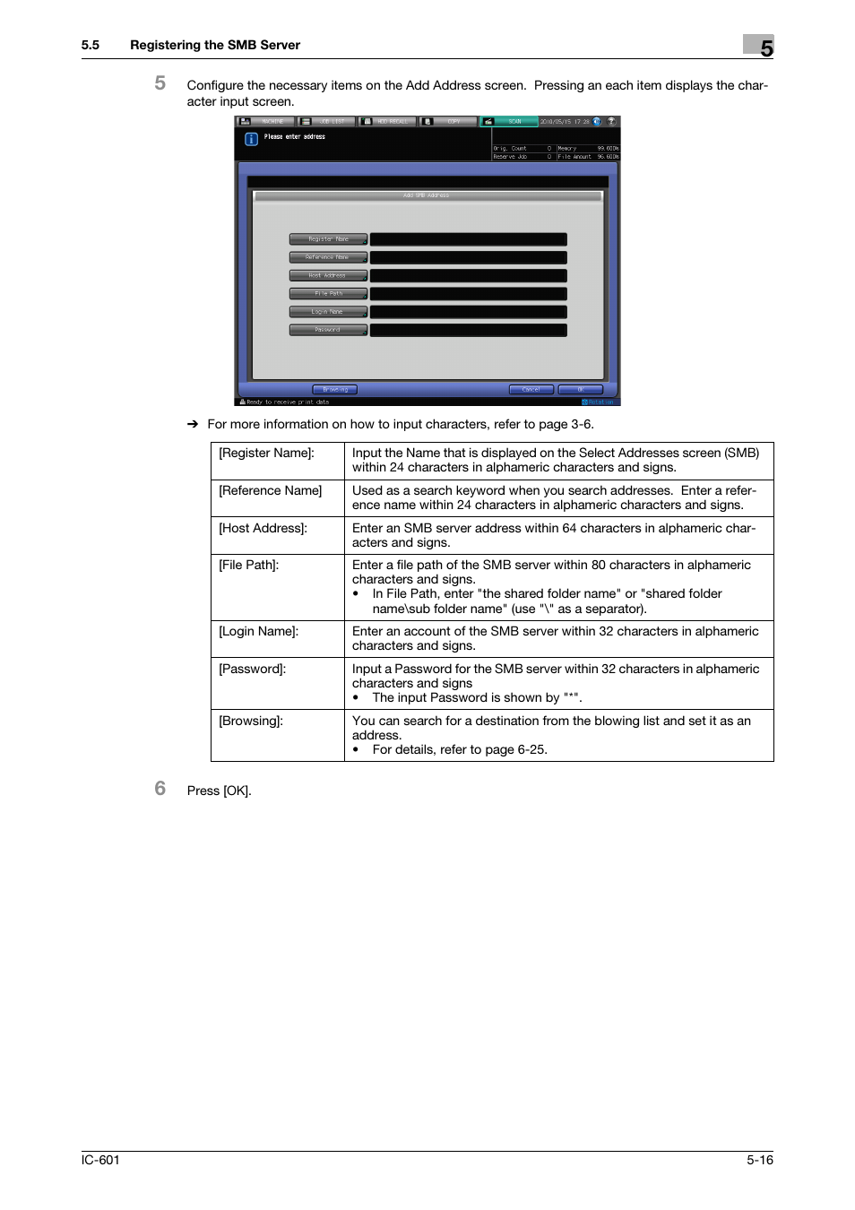 Konica Minolta IC-601 User Manual | Page 56 / 123
