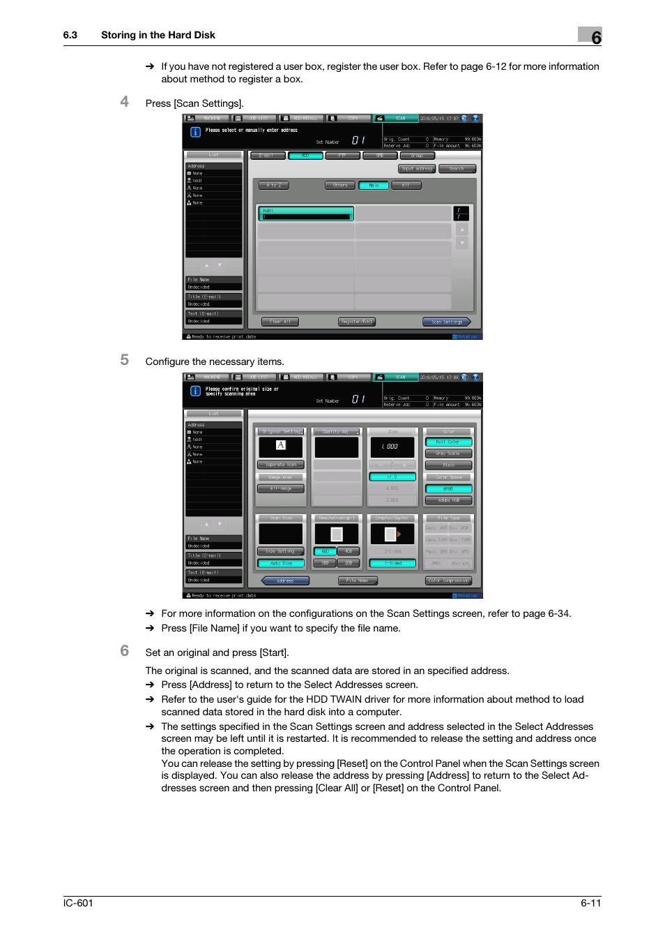 Konica Minolta IC-601 User Manual | Page 74 / 123