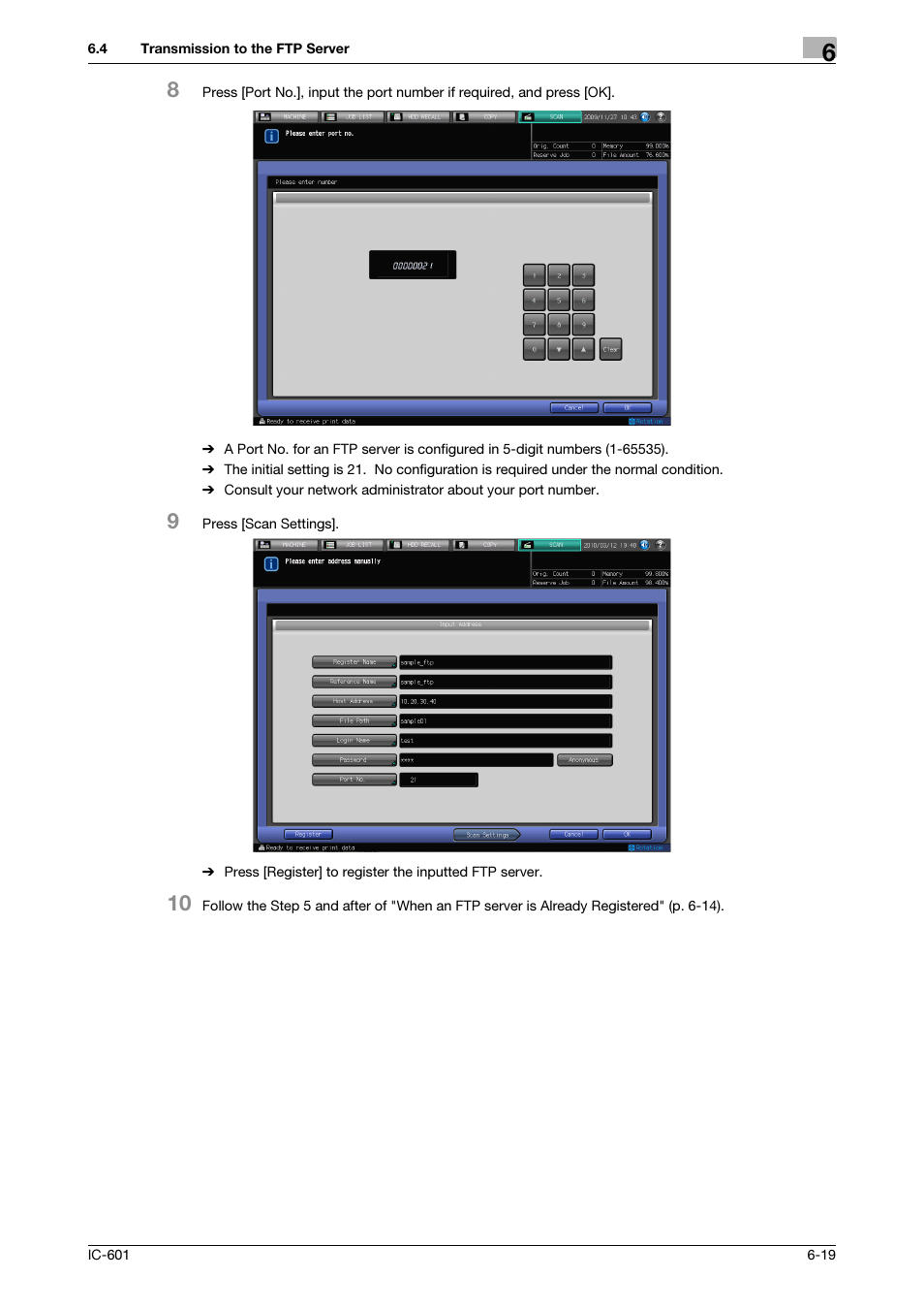 Konica Minolta IC-601 User Manual | Page 82 / 123