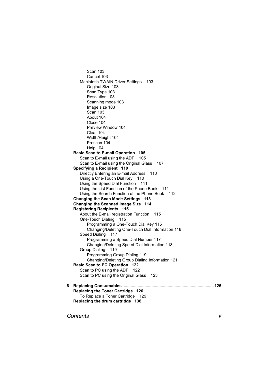Contents v | Konica Minolta bizhub C10X User Manual | Page 11 / 236