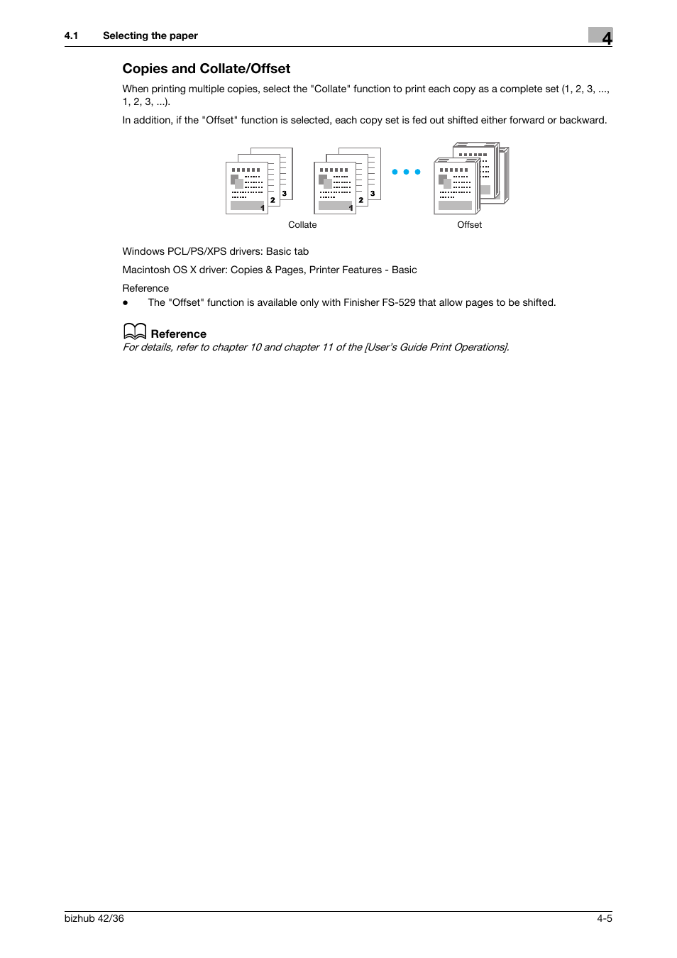 Copies and collate/offset, Copies and collate/offset -5 | Konica Minolta bizhub 36 User Manual | Page 103 / 182