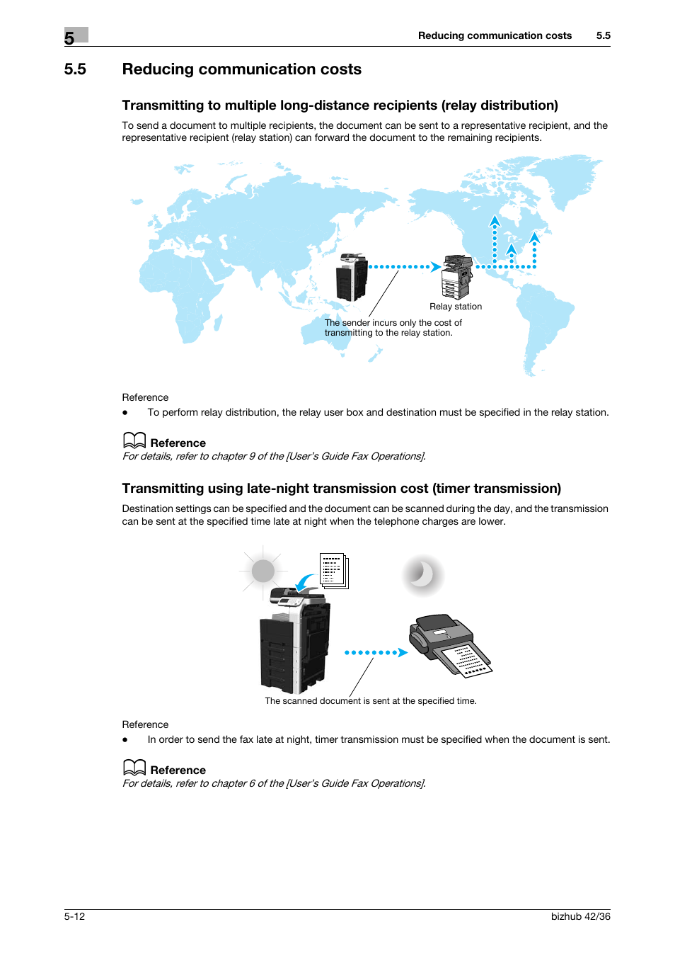 5 reducing communication costs | Konica Minolta bizhub 36 User Manual | Page 126 / 182