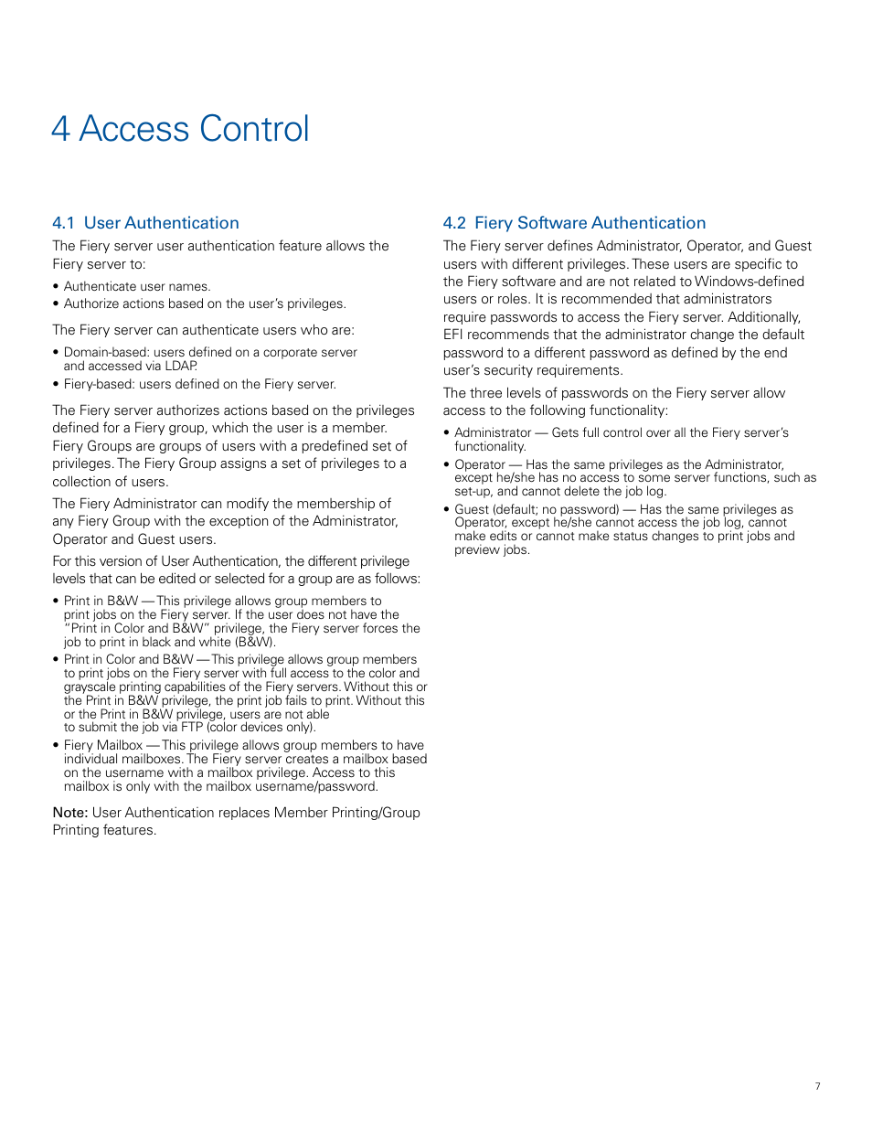 4 access control | Konica Minolta IC-308 User Manual | Page 7 / 11
