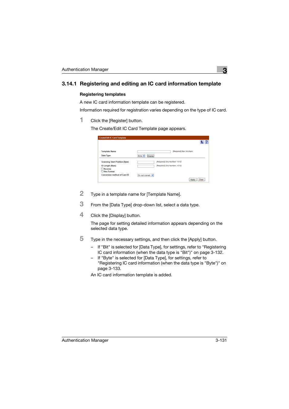 Registering templates | Konica Minolta bizhub C284e User Manual | Page 148 / 189
