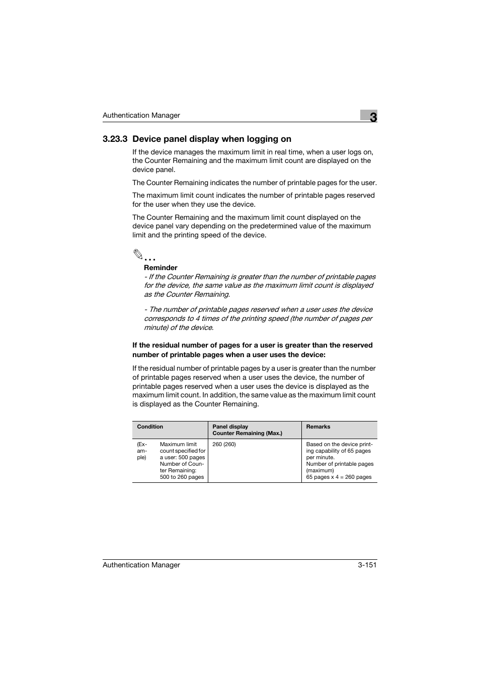 3 device panel display when logging on | Konica Minolta bizhub C284e User Manual | Page 168 / 189