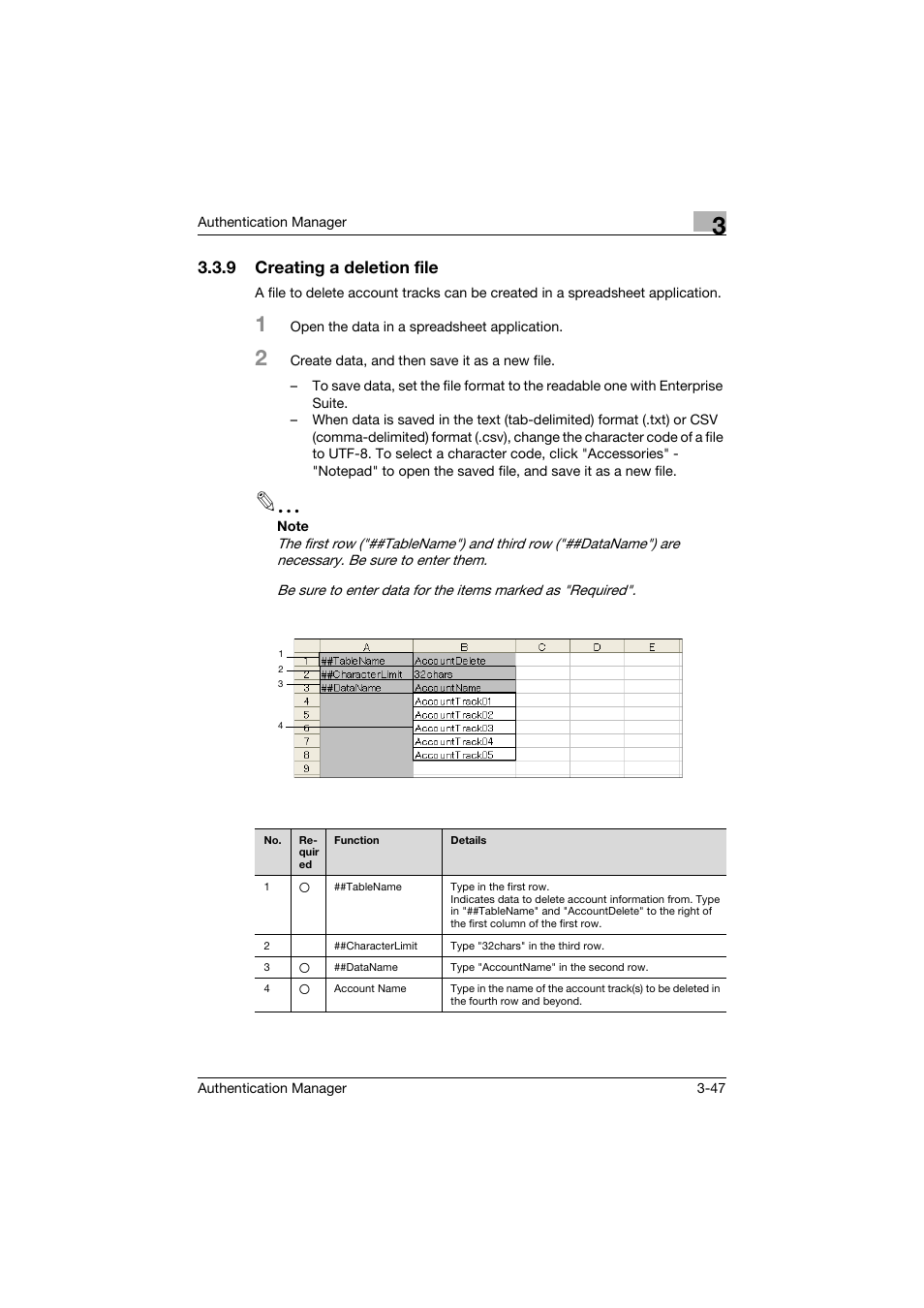 9 creating a deletion file, Creating a deletion file -47 | Konica Minolta bizhub C284e User Manual | Page 64 / 189