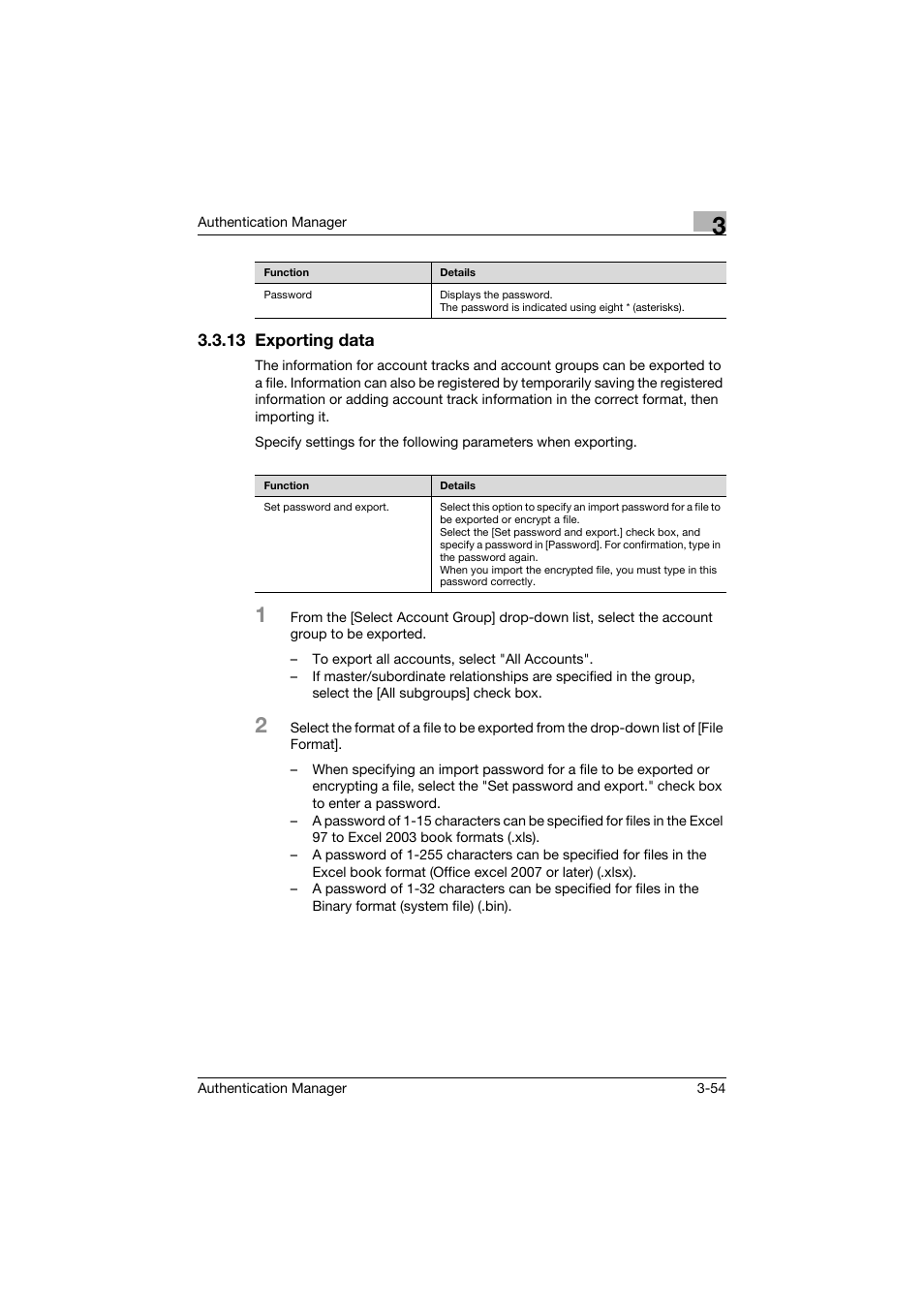 13 exporting data, Exporting data -54 | Konica Minolta bizhub C284e User Manual | Page 71 / 189