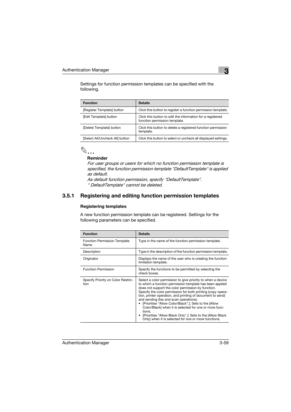 Registering templates | Konica Minolta bizhub C284e User Manual | Page 76 / 189