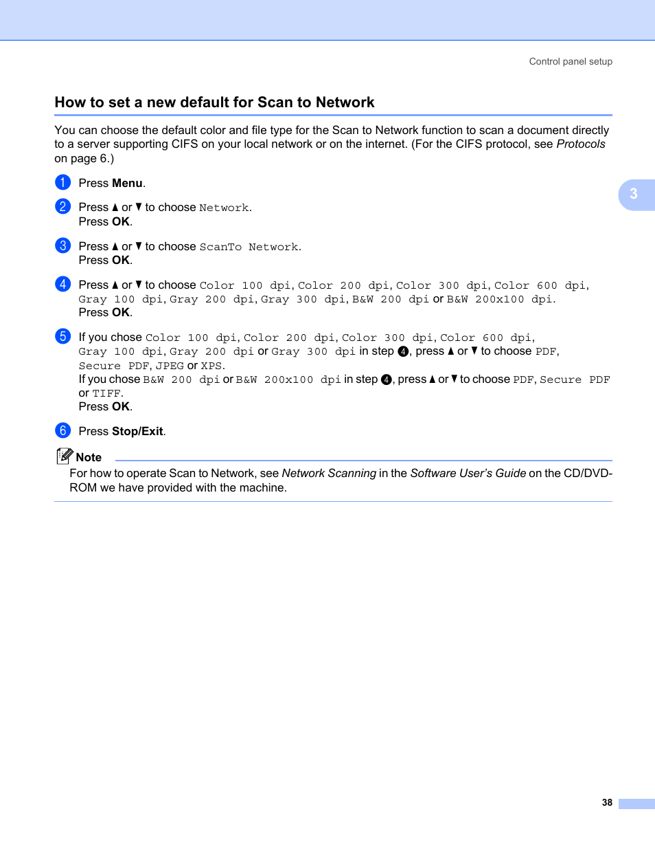 How to set a new default for scan to network | Konica Minolta bizhub 20 User Manual | Page 45 / 145