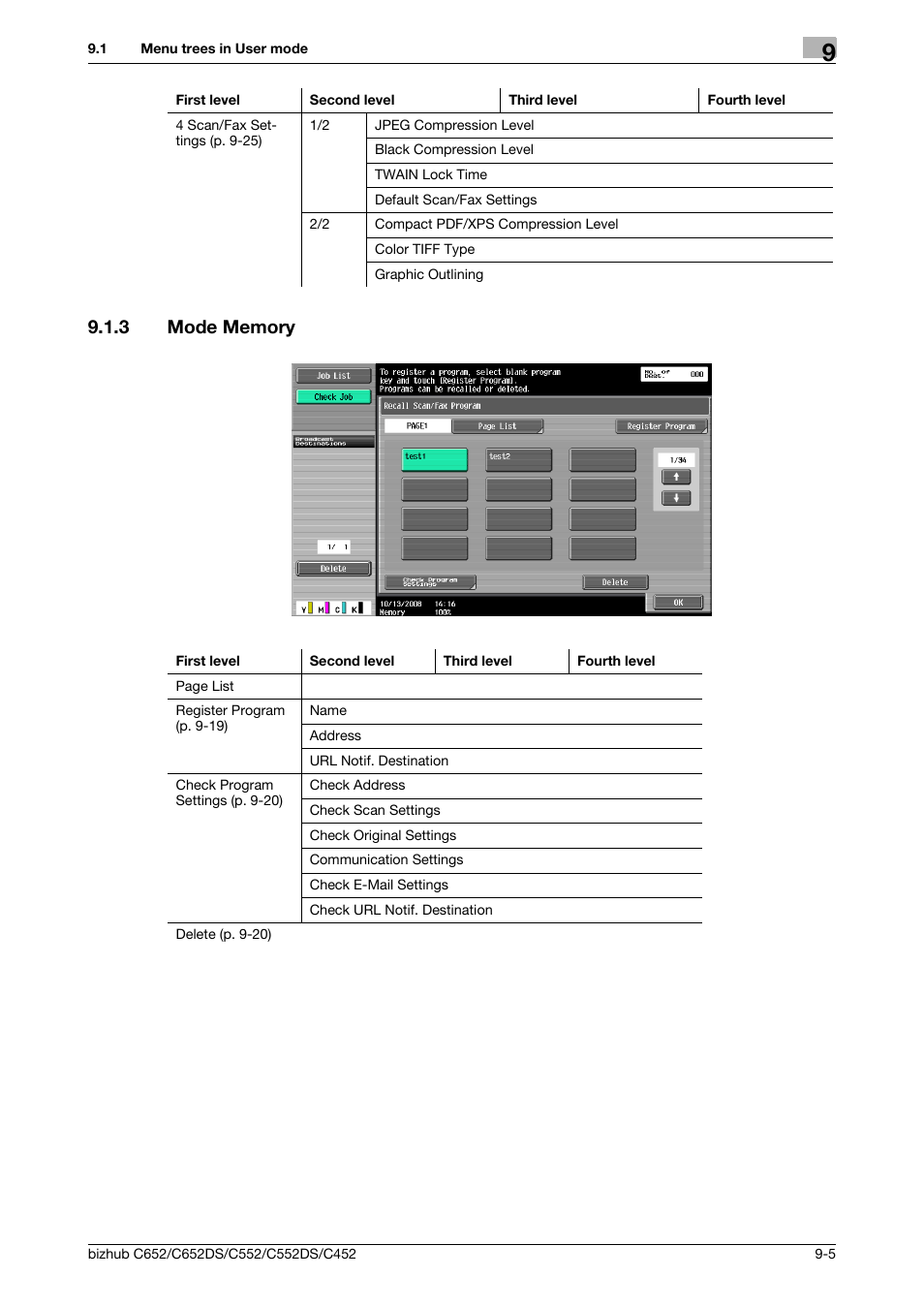 3 mode memory, Mode memory -5 | Konica Minolta BIZHUB C652DS User Manual | Page 168 / 294