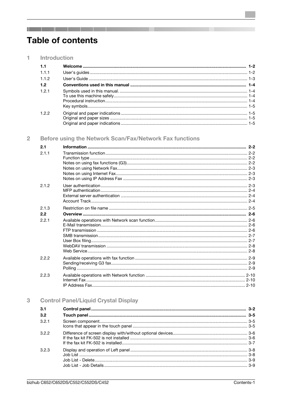 Konica Minolta BIZHUB C652DS User Manual | Page 2 / 294