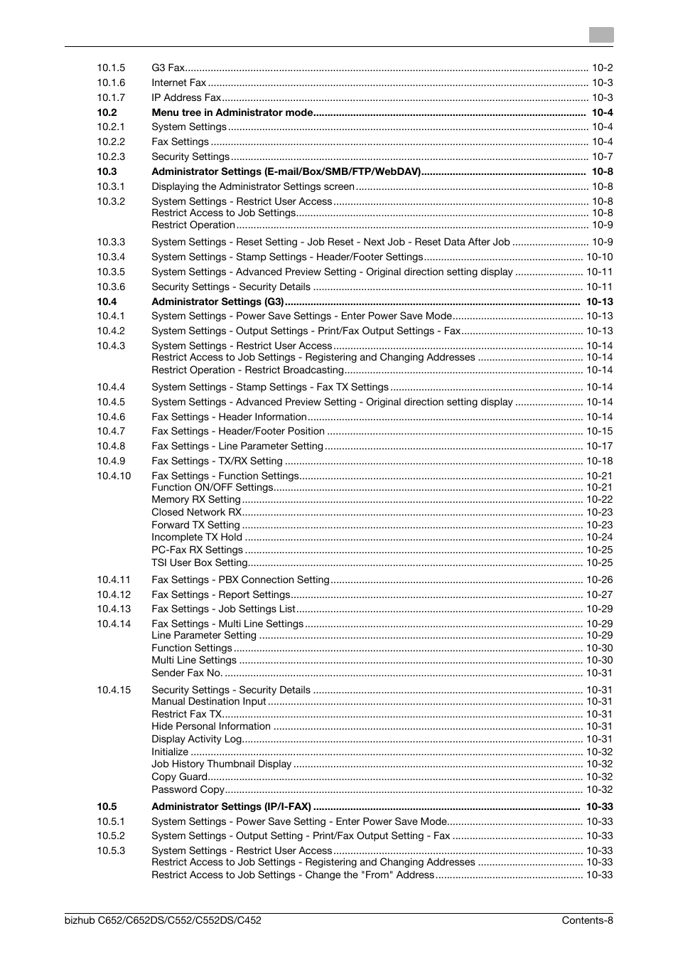 Konica Minolta BIZHUB C652DS User Manual | Page 9 / 294