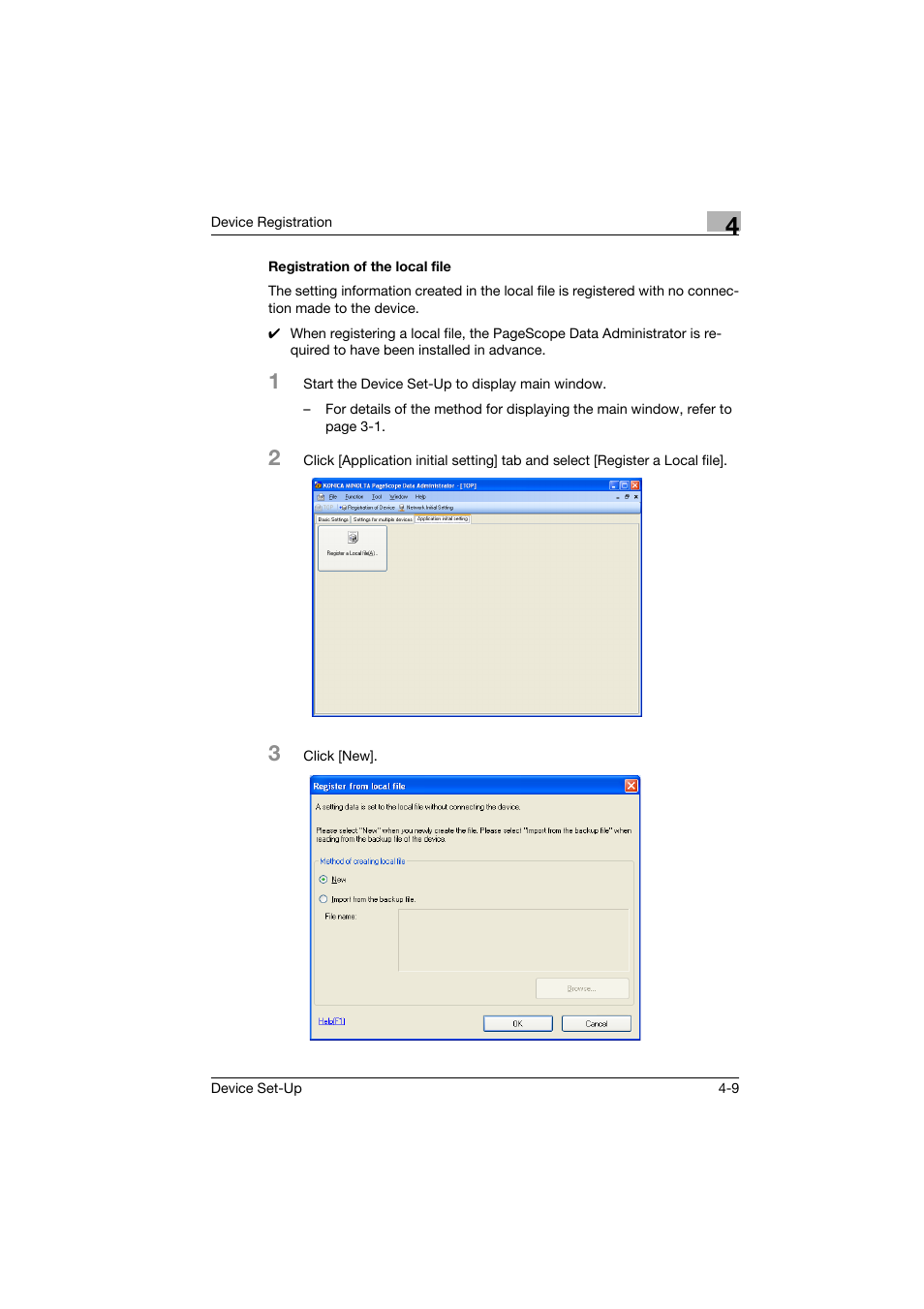 Registration of the local file, Registration of the local file -9 | Konica Minolta Biznub Series User Manual | Page 28 / 67