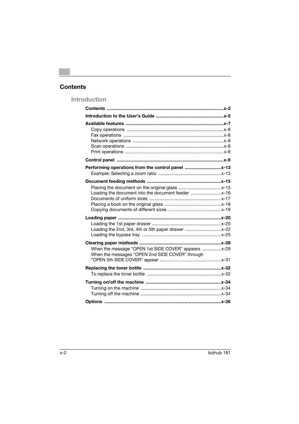 Konica Minolta bizhub 181 User Manual | Page 3 / 144