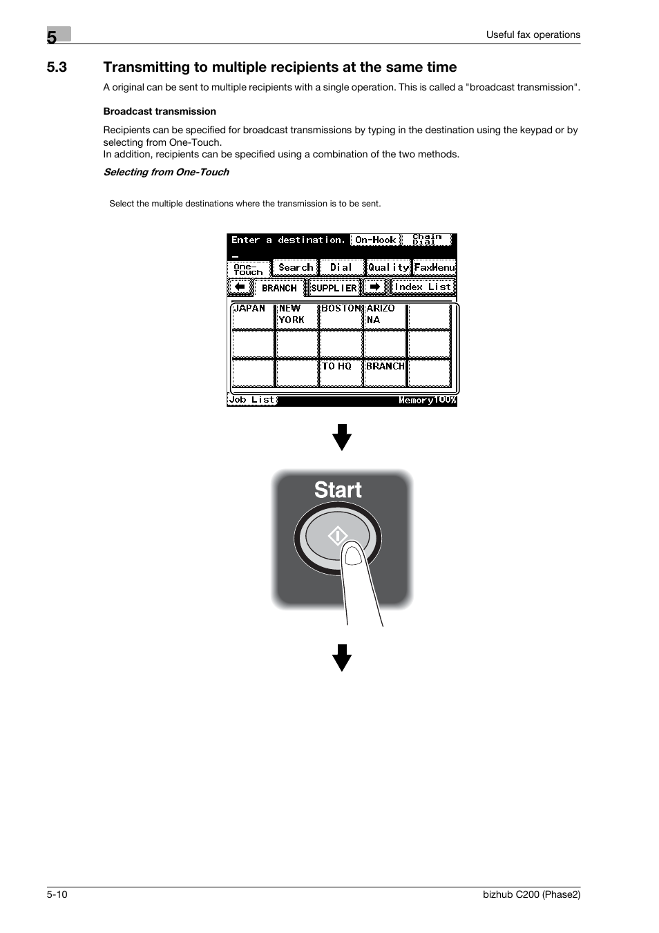 Broadcast transmission | Konica Minolta bizhub C200 User Manual | Page 112 / 204