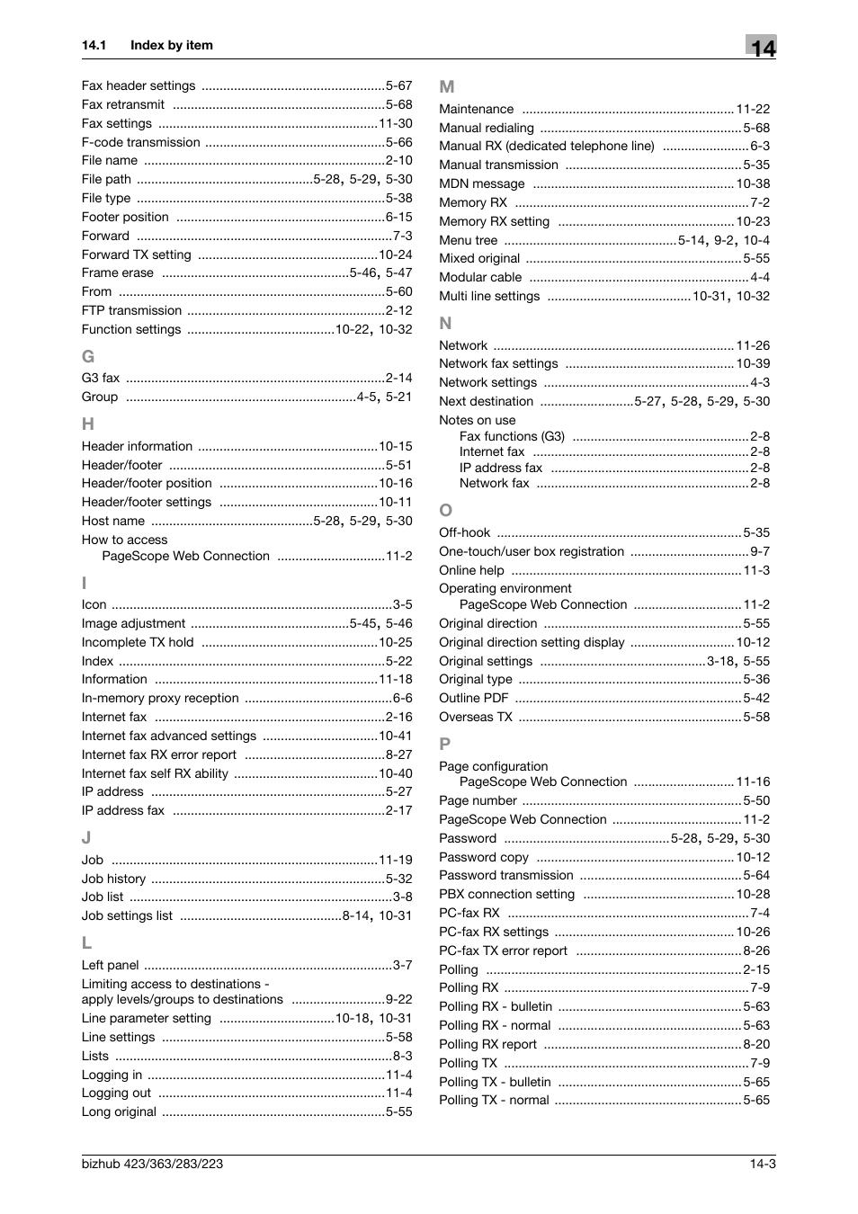 Konica Minolta BIZHUB 223 User Manual | Page 313 / 319