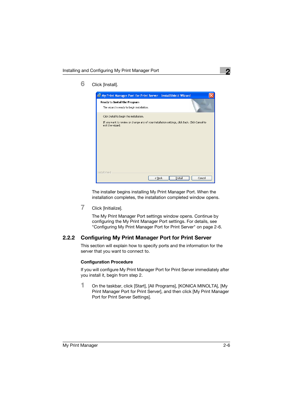Configuration procedure | Konica Minolta PageScope Enterprise Suite User Manual | Page 22 / 65