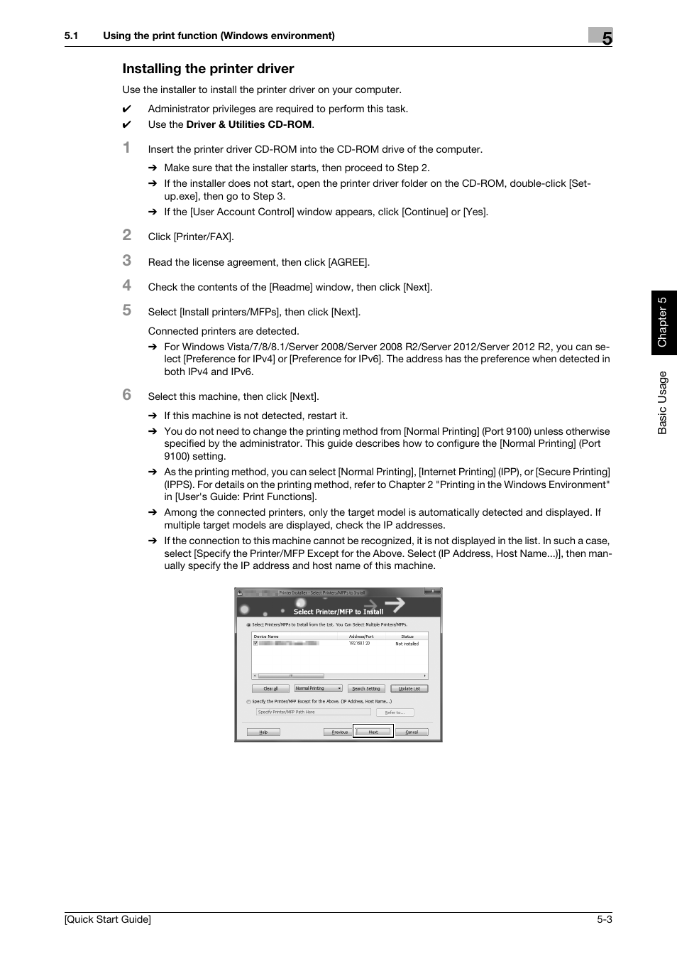 Installing the printer driver, Installing the printer driver -3 | Konica Minolta bizhub C3350 User Manual | Page 38 / 64