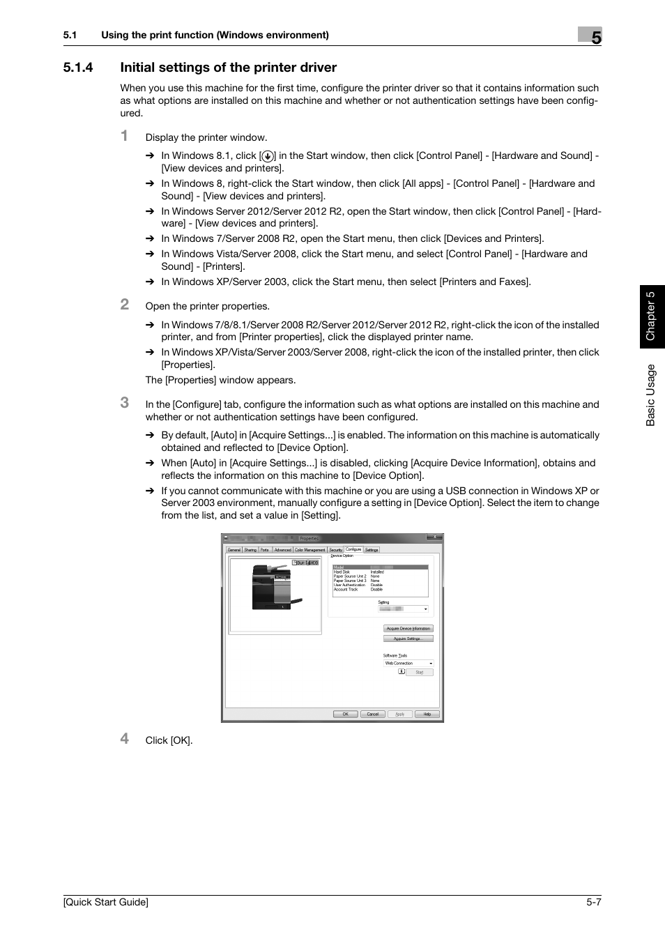 4 initial settings of the printer driver, Initial settings of the printer driver -7 | Konica Minolta bizhub C3350 User Manual | Page 42 / 64