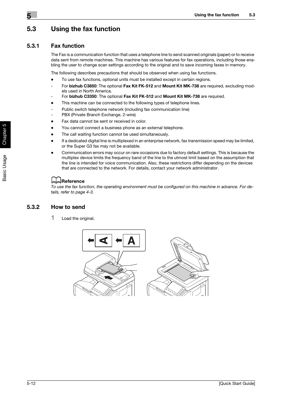 3 using the fax function, 1 fax function, 2 how to send | Using the fax function -12, Fax function -12, How to send -12 | Konica Minolta bizhub C3350 User Manual | Page 47 / 64