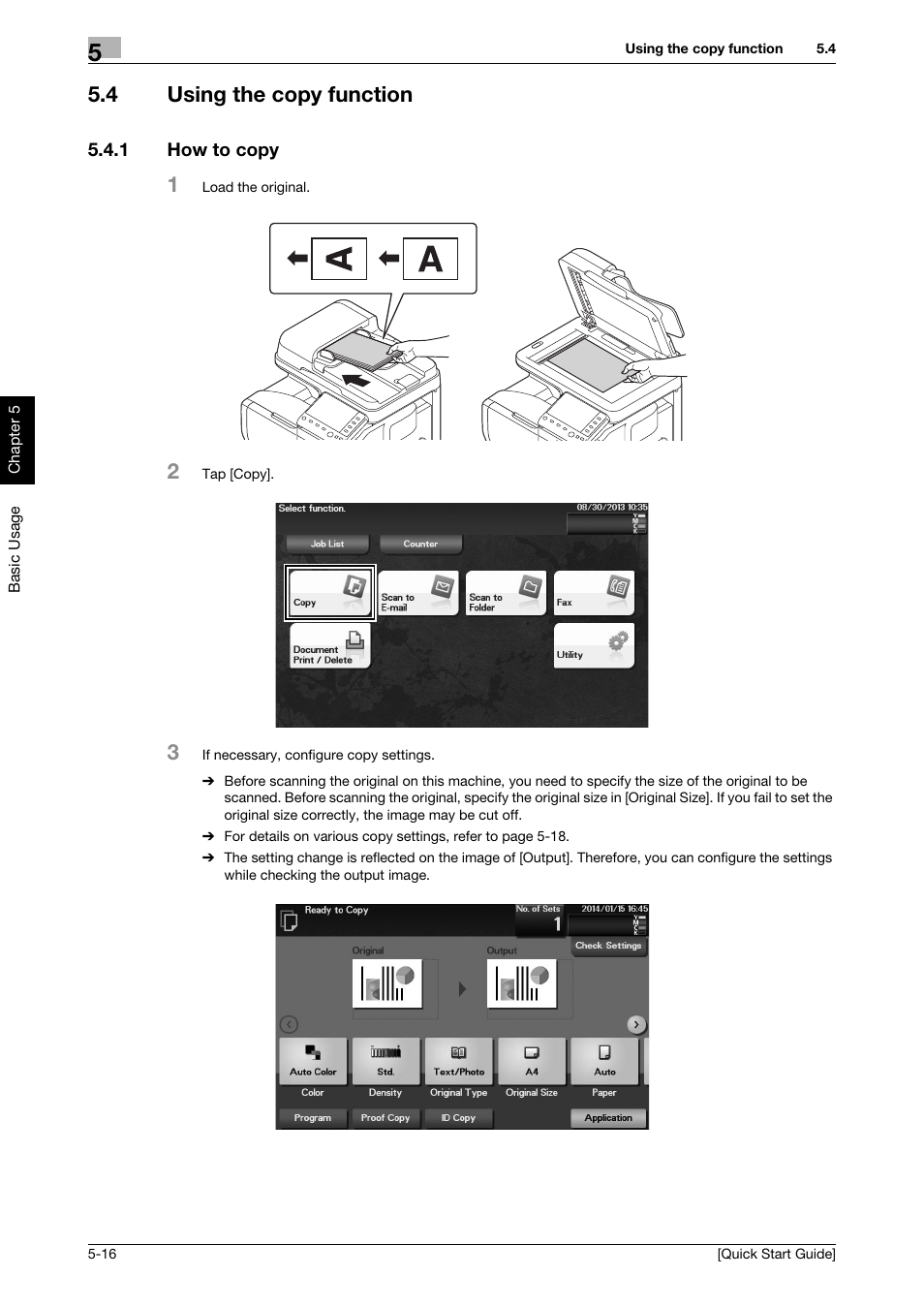 4 using the copy function, 1 how to copy, Using the copy function -16 | How to copy -16 | Konica Minolta bizhub C3350 User Manual | Page 51 / 64