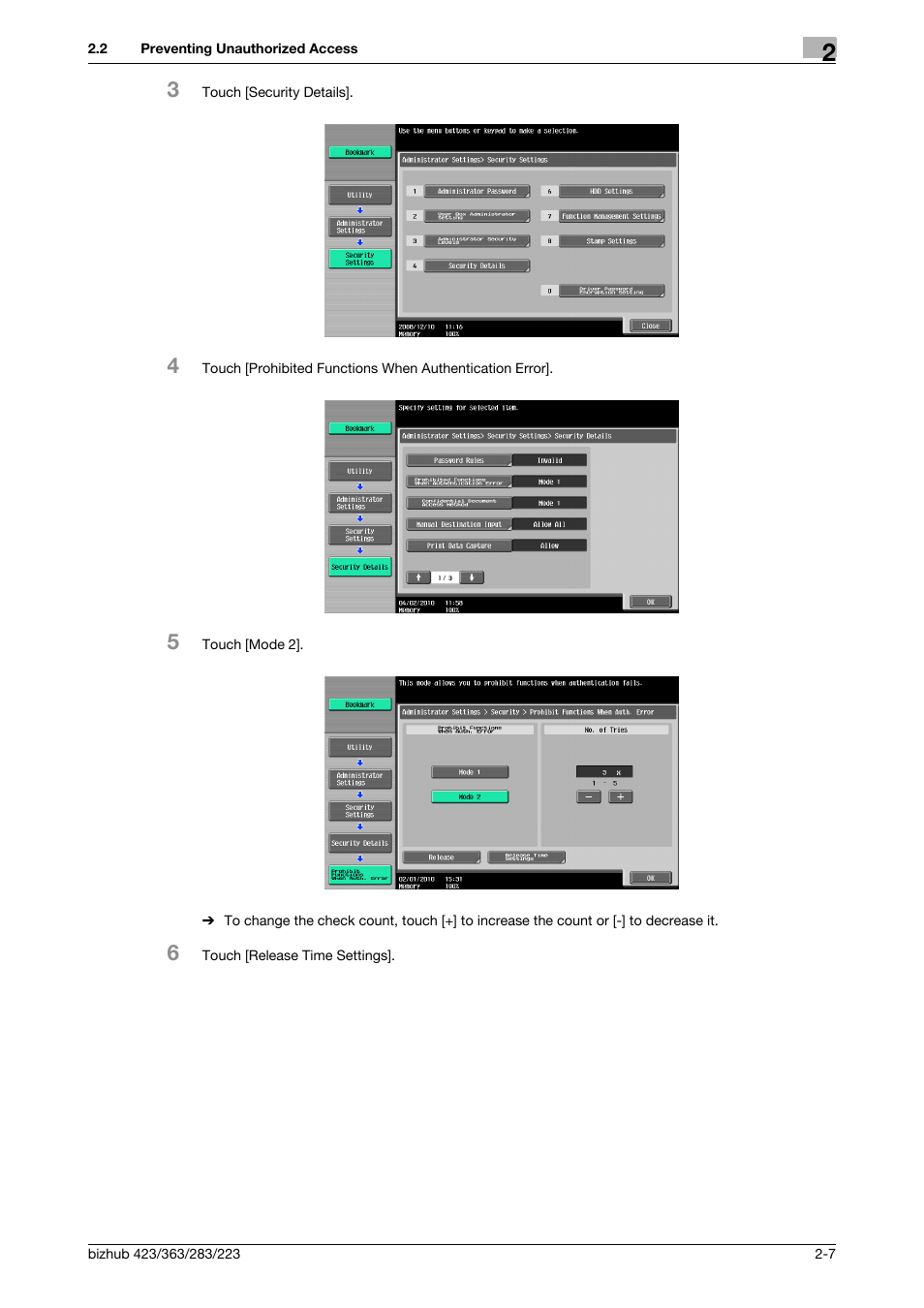 Konica Minolta BIZHUB 223 User Manual | Page 19 / 55