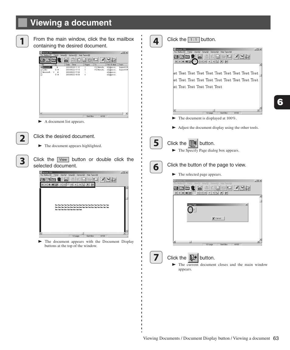 Viewing a document | Konica Minolta bizhub 282 User Manual | Page 63 / 76