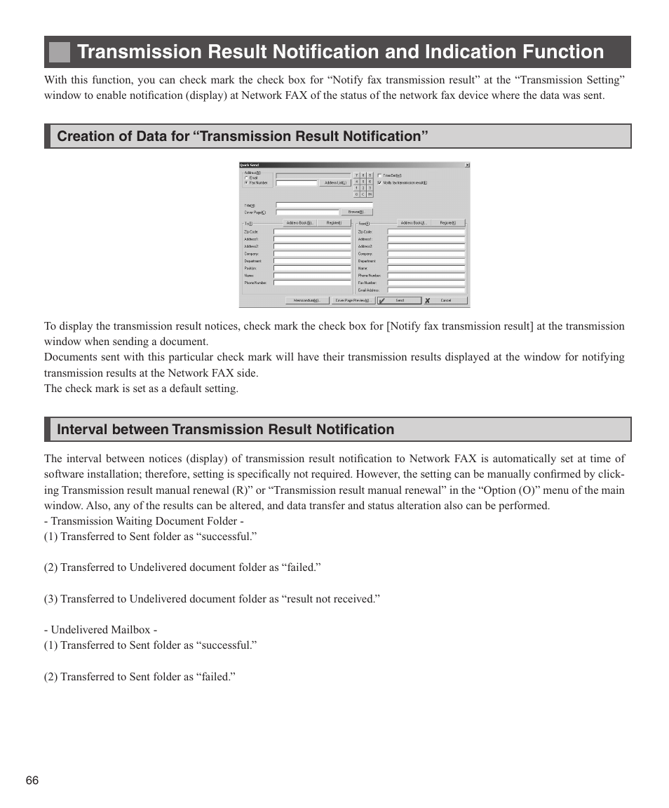 Interval between transmission result notification, Interval between transmission result notifi cation | Konica Minolta bizhub 282 User Manual | Page 66 / 76