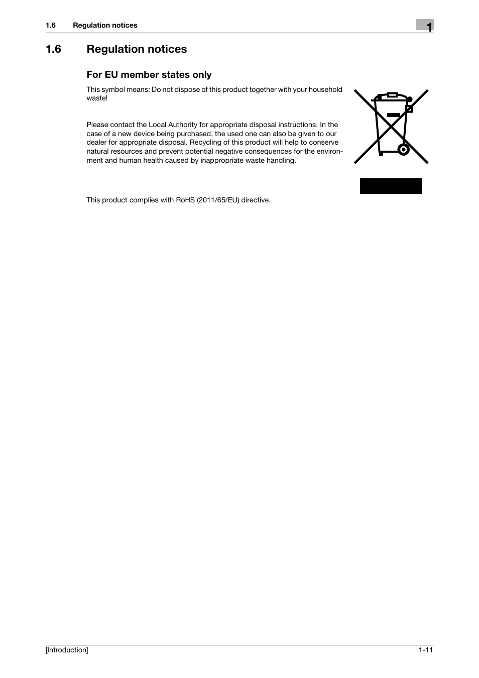 6 regulation notices, For eu member states only | Konica Minolta bizhub 4050 User Manual | Page 15 / 86