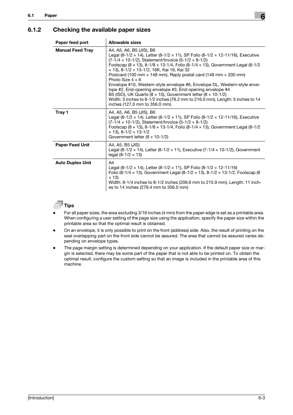 2 checking the available paper sizes, Checking the available paper sizes -3 | Konica Minolta bizhub 4050 User Manual | Page 37 / 86