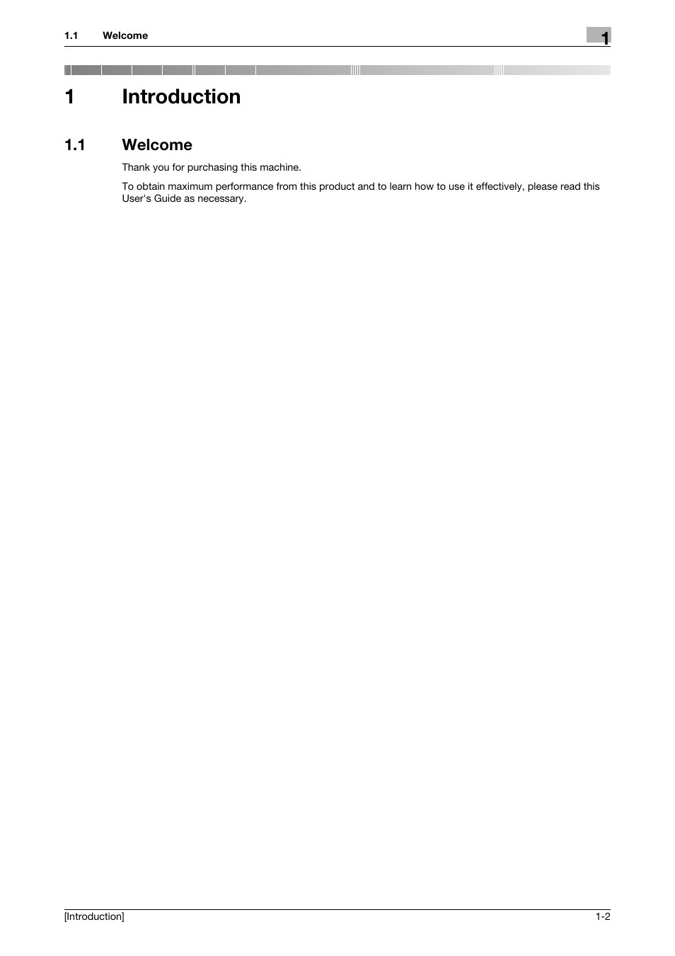 1 introduction, 1 welcome, Introduction | Welcome -2, 1introduction | Konica Minolta bizhub 4050 User Manual | Page 6 / 86