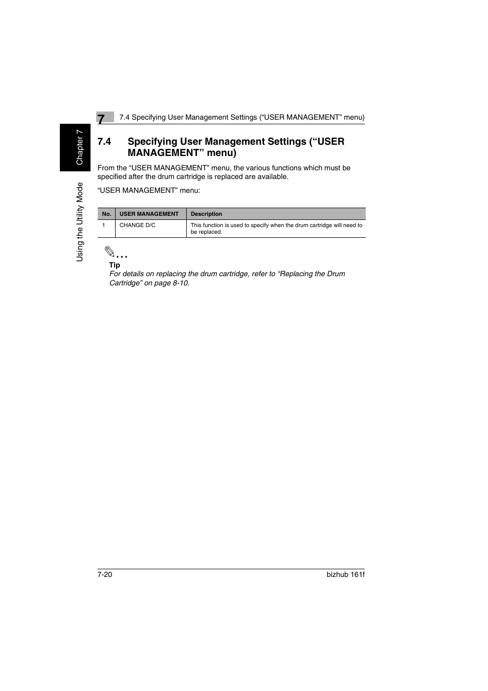 Konica Minolta bizhub 161f User Manual | Page 167 / 284