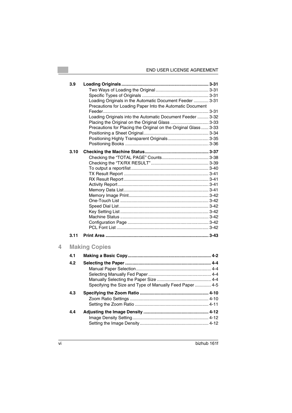 4making copies | Konica Minolta bizhub 161f User Manual | Page 7 / 284