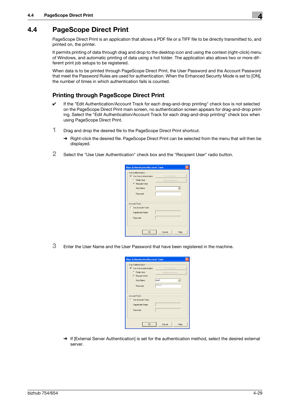 4 pagescope direct print | Konica Minolta bizhub 754 User Manual | Page 187 / 195